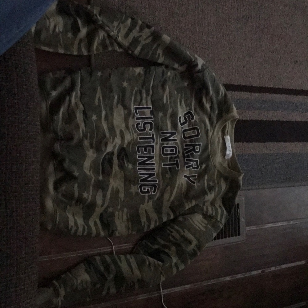 Camp Long sleeve sweatshirt“sorry not listening”